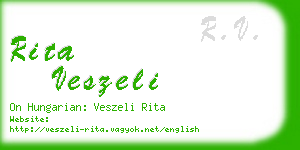 rita veszeli business card